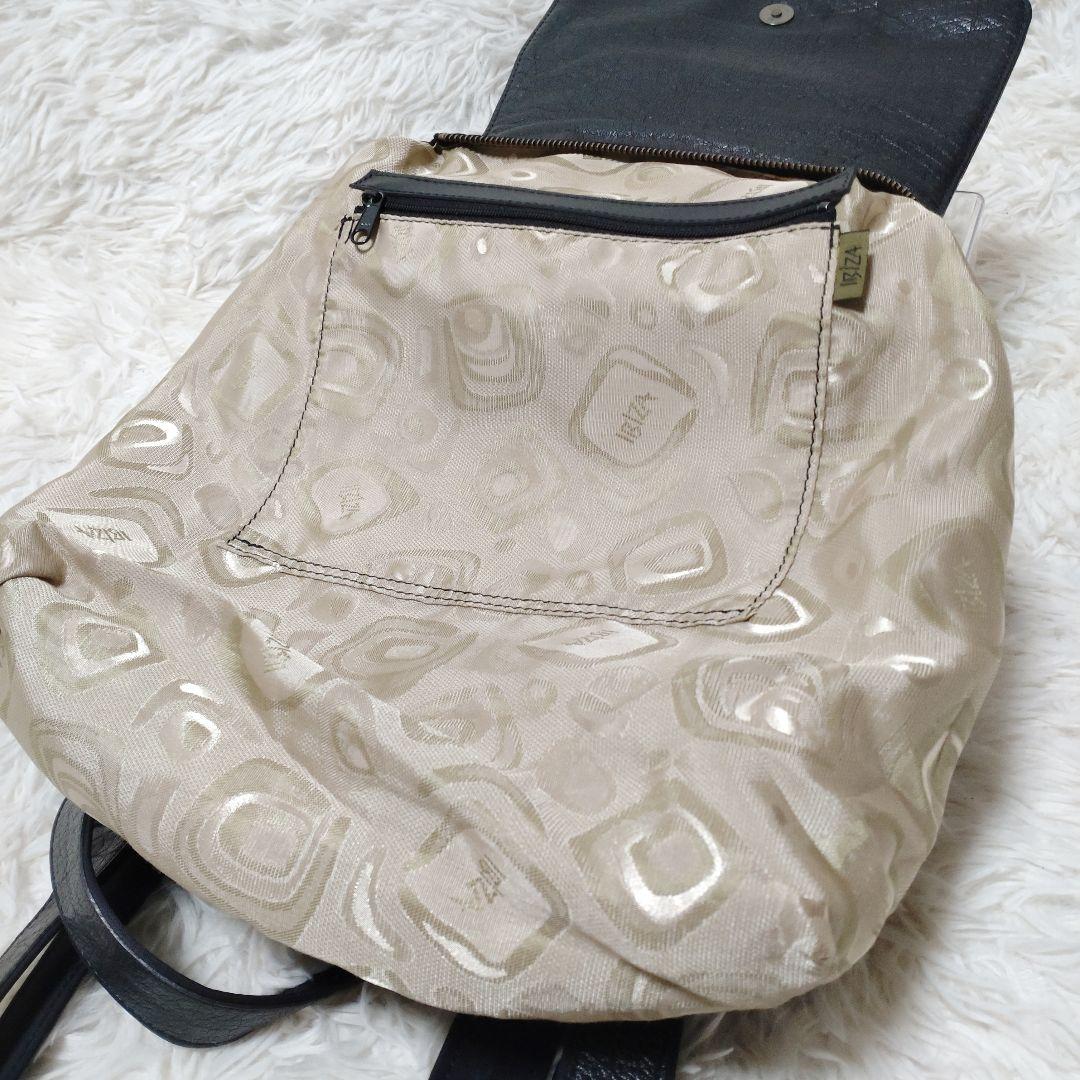 IBIZA イビザ リュック バックパック レザー ナイロン 黒 コンパクト