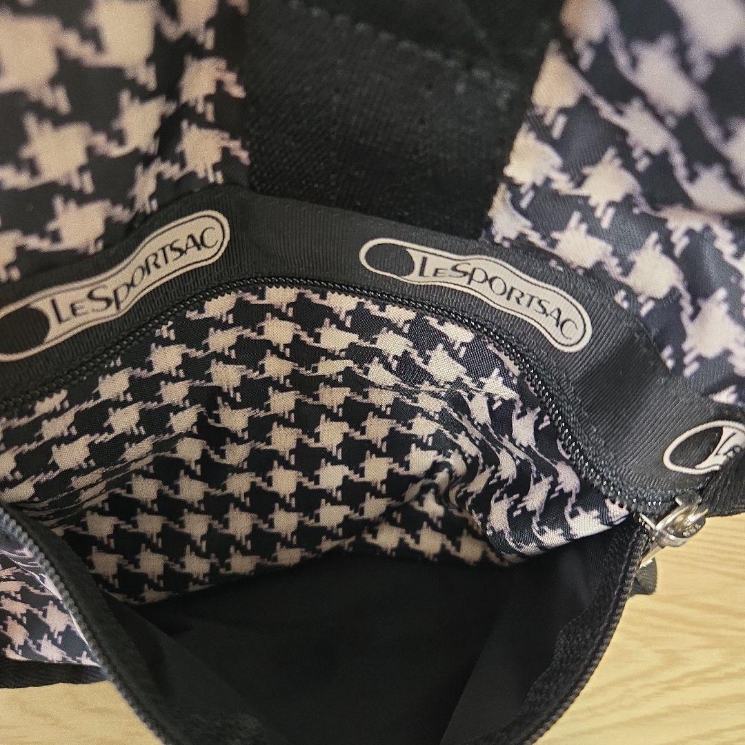 美品 レスポートサック 千鳥格子ボストンバッグ ポーチ付き