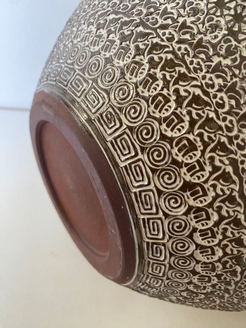 花器　陶器　三島焼　花瓶　印花模様　工芸品