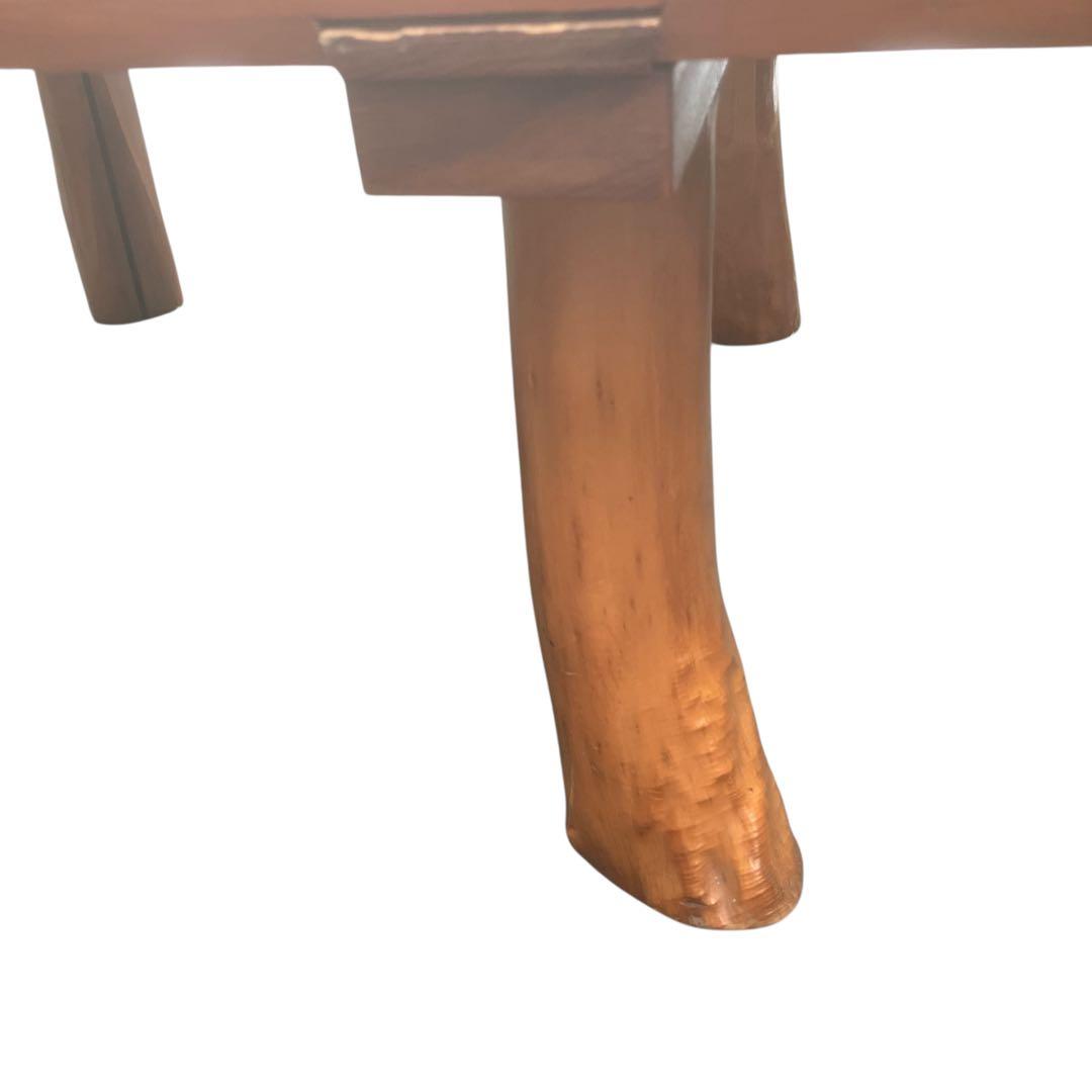 【アンティーク】欅の一枚板テーブル 小振りのカフェテーブル　センターテーブル