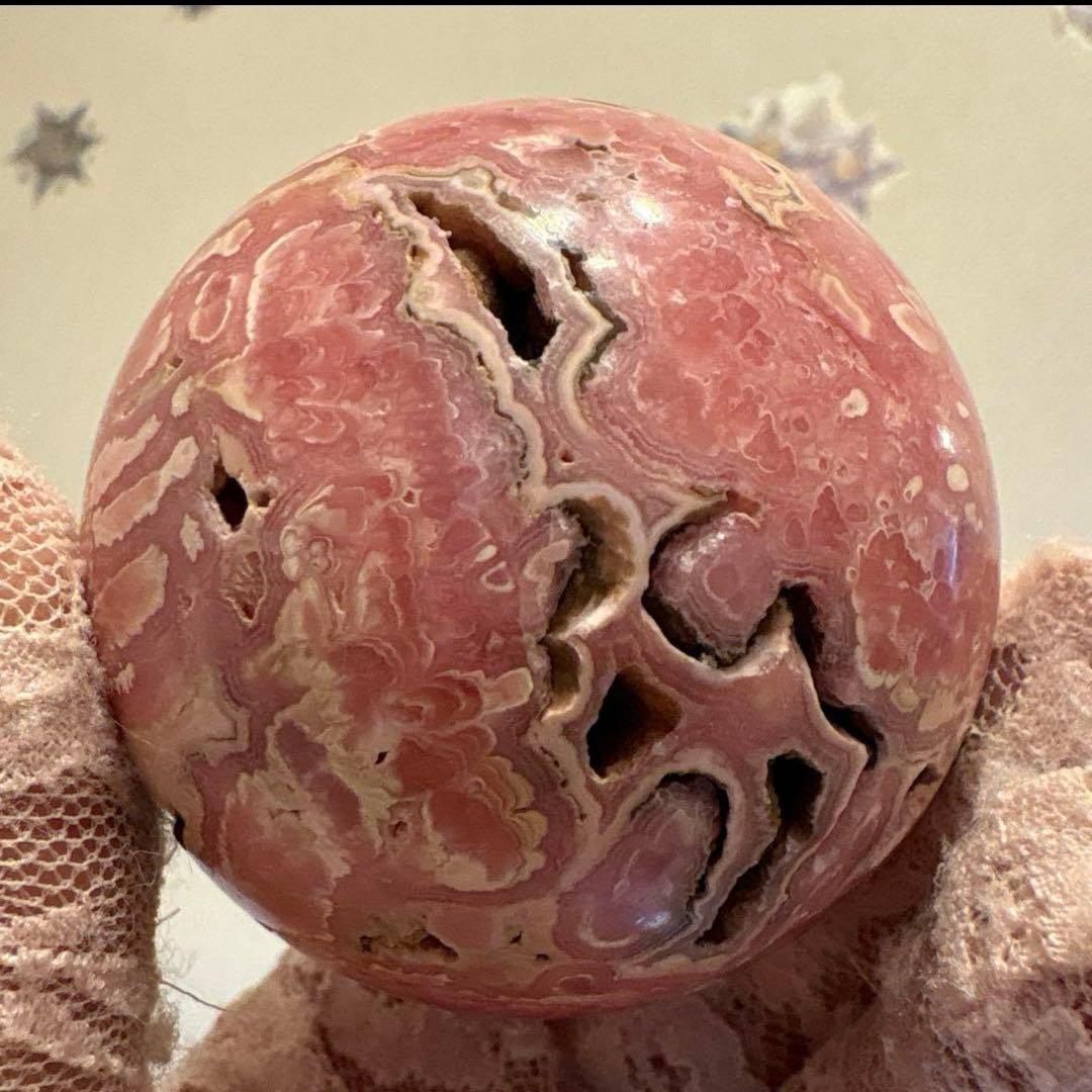 ピンクグレイニネススフィア♡ 木紋石No.2087