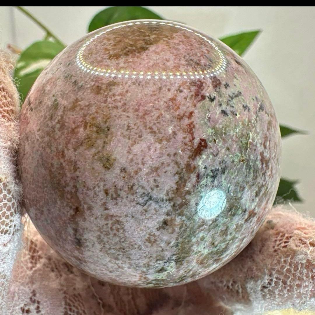 ピンクグレイニネススフィア♡ 木紋石No.2087