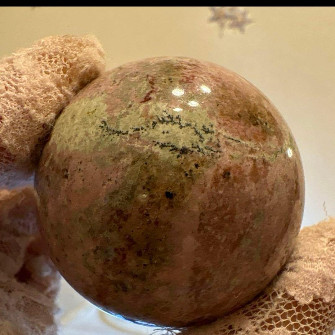 ピンクグレイニネススフィア♡ 木紋石No.2087