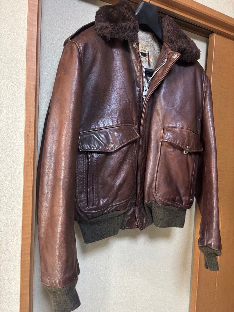 schott G-1 フライトジャケット　42 70s 60s ビンテージ　茶