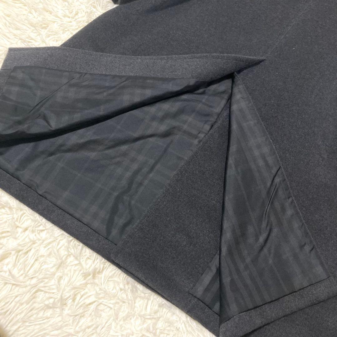 【美品大きいサイズ】バーバリーロンドン ステンカラーコート カシミヤ　アンゴラ