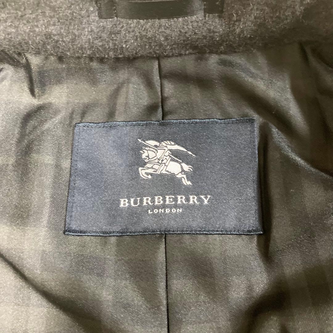 【美品大きいサイズ】バーバリーロンドン ステンカラーコート カシミヤ　アンゴラ