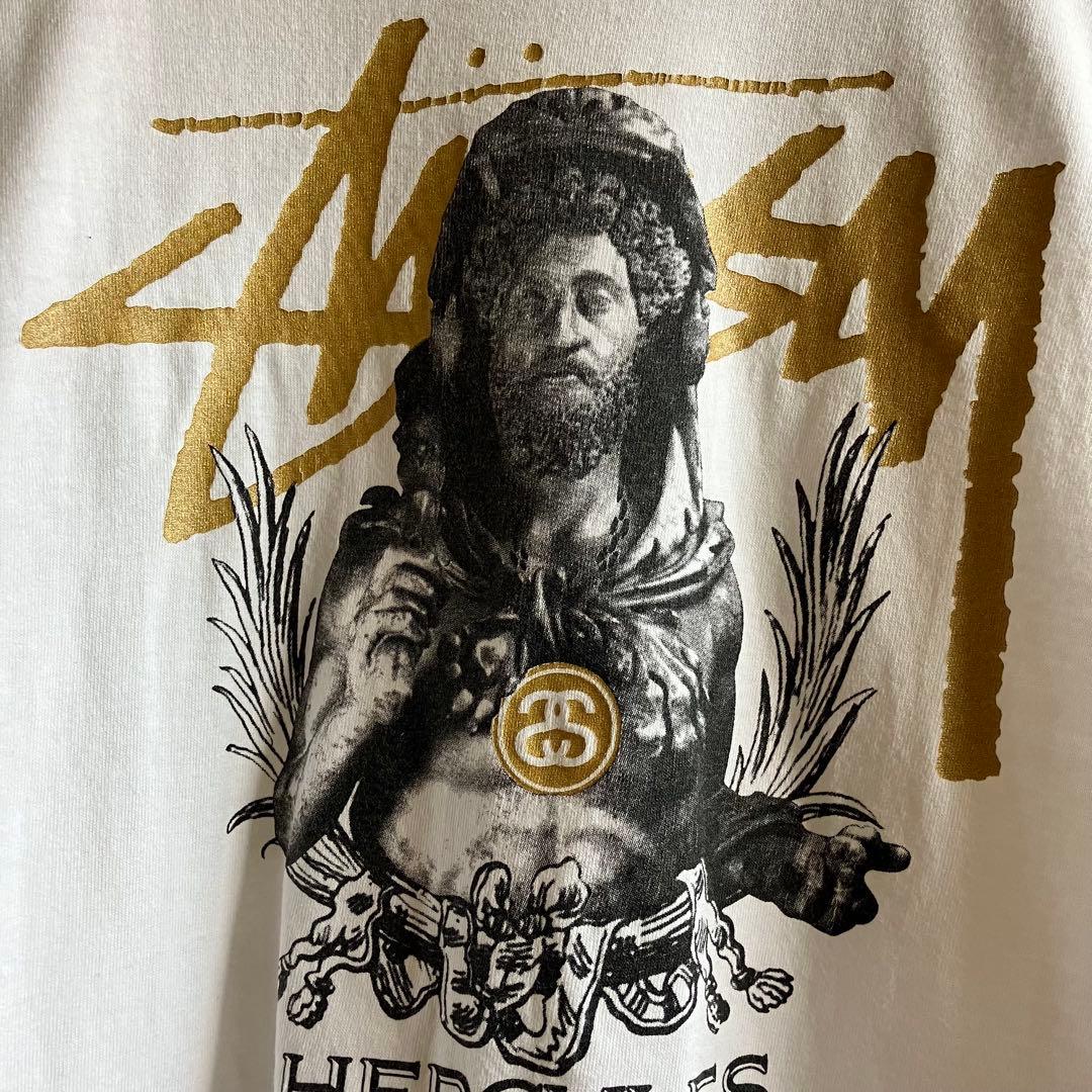 美品 90's USA製 オールドステューシー ヘラクレス 両面ロゴtシャツ