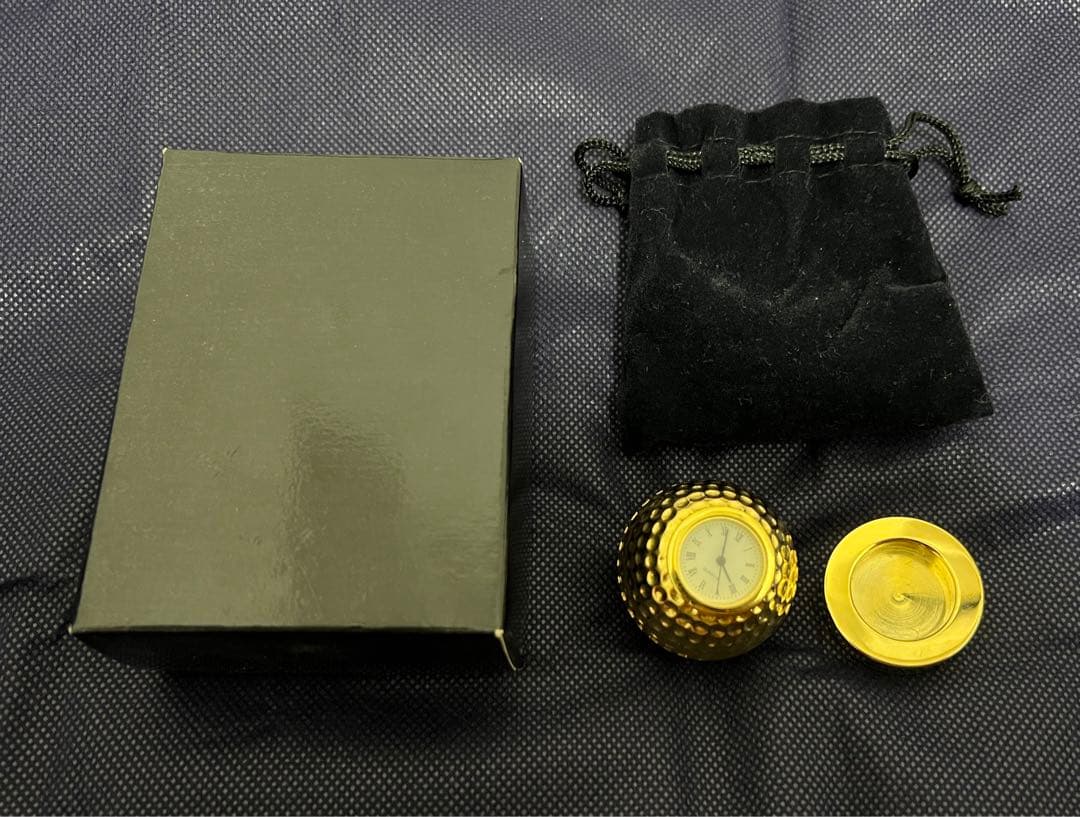 ゴルフボール型 置き時計 クォーツ QUARTS