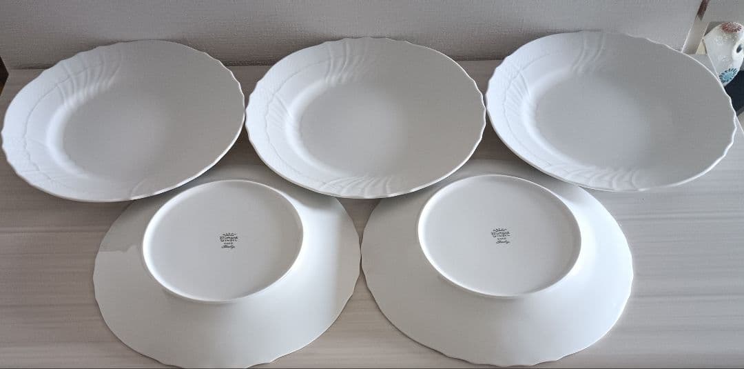 リチャードジノリベッキオホワイトディナープレート5枚セット