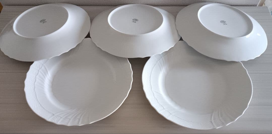 リチャードジノリベッキオホワイトディナープレート5枚セット