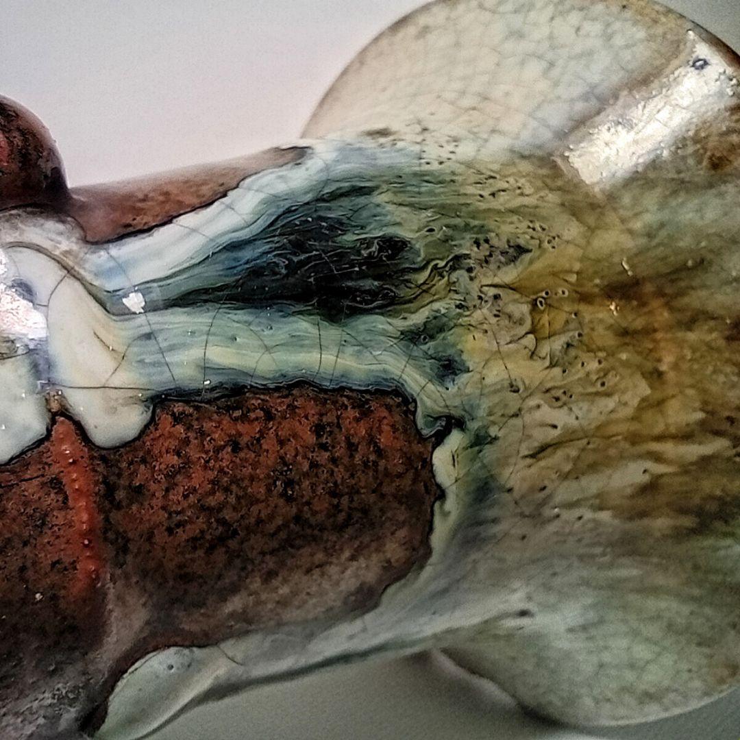 朝鮮唐津　仏花器　古高取焼