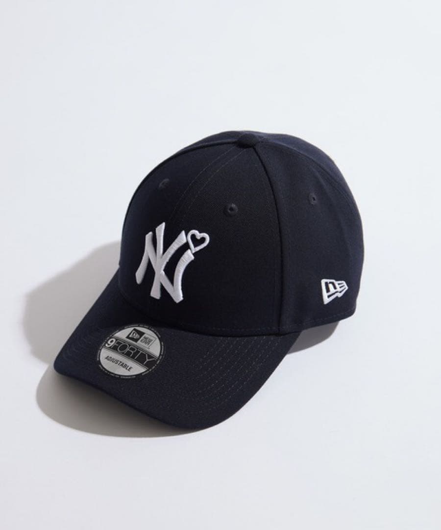 【新品タグ付】BASICKS × New Era ハートキャップ♡ ネイビー×白