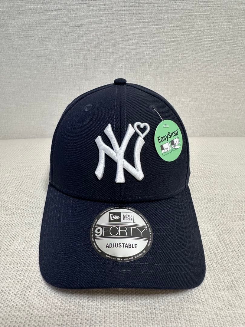 【新品タグ付】BASICKS × New Era ハートキャップ♡ ネイビー×白