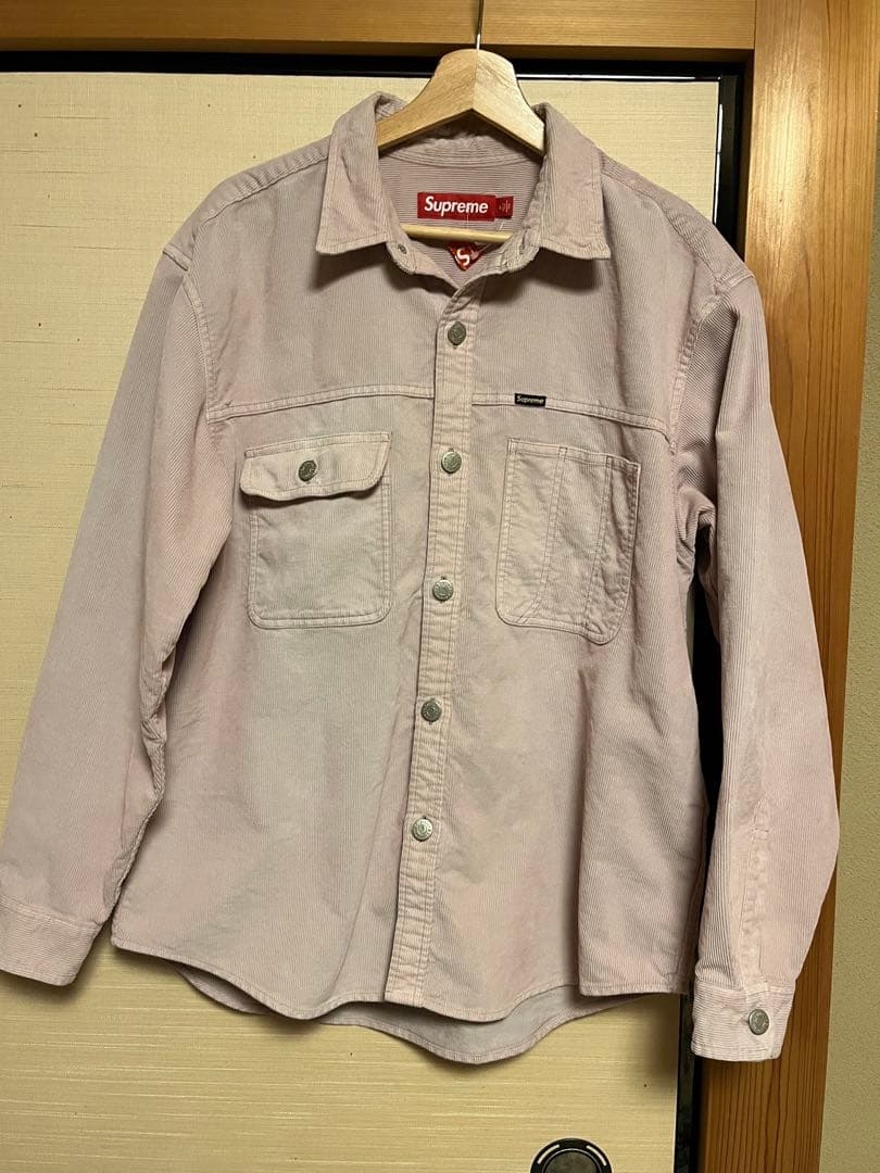トップス 25SS Supreme Washed Corduroy Shirt pink