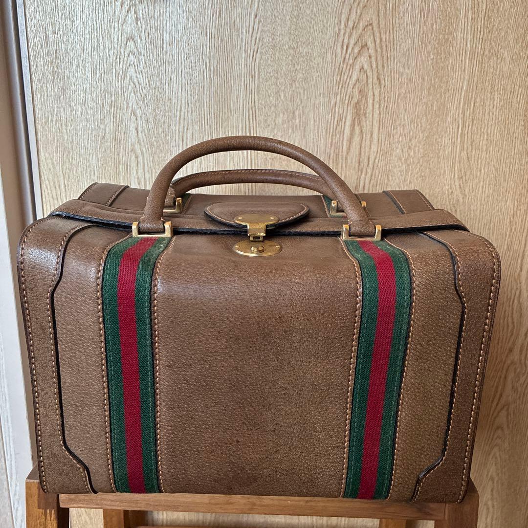 【GUCCI】メイクボックス　シェリーライン　80'S OLD GUCCI