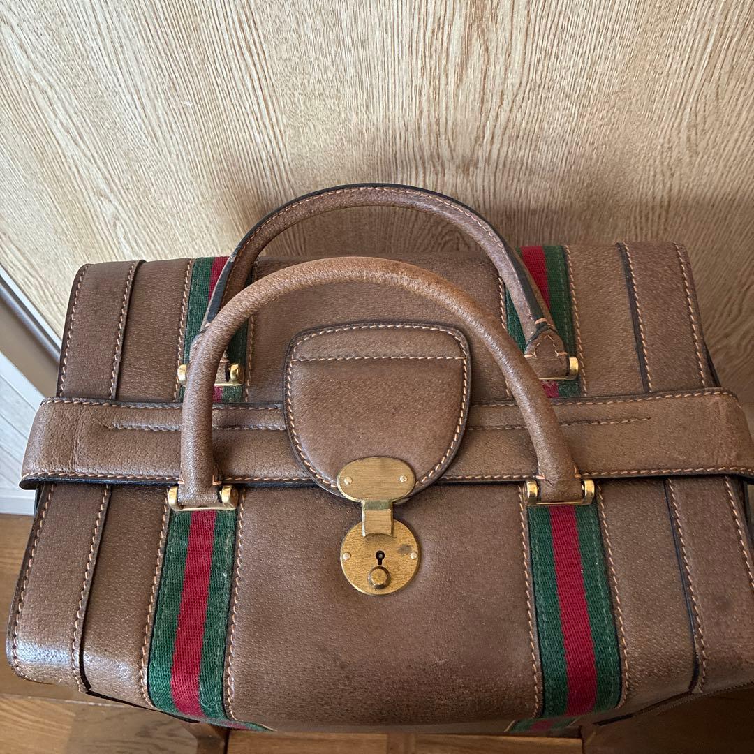 【GUCCI】メイクボックス　シェリーライン　80'S OLD GUCCI