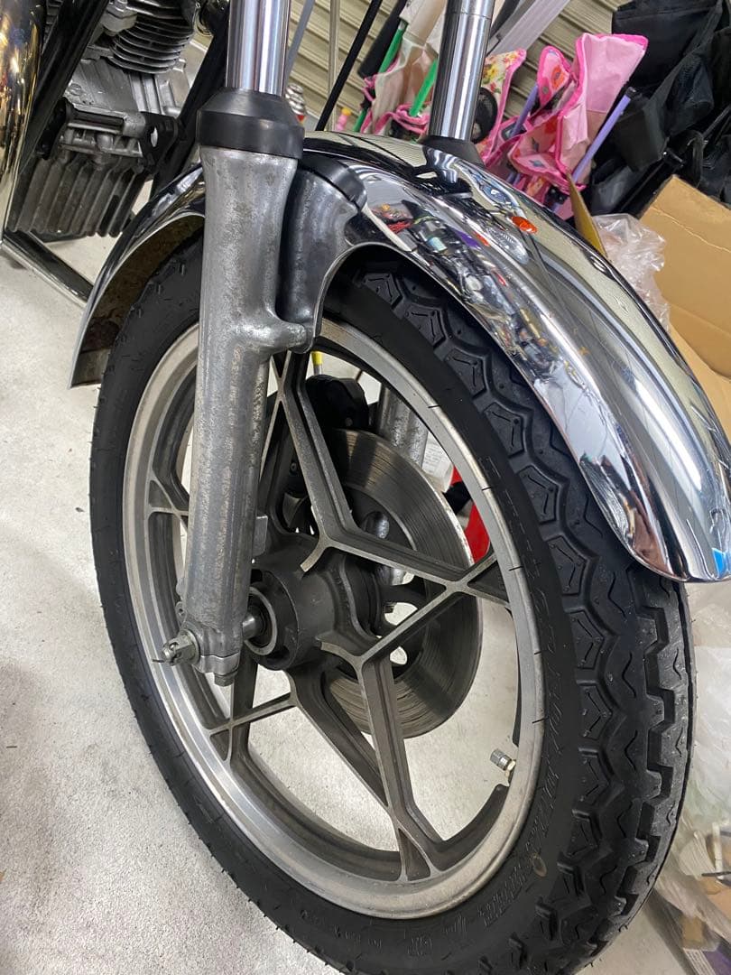 GS400 425 Lメッキ鉄フェンダー　ザリゴキサンパチGフォアインパルス