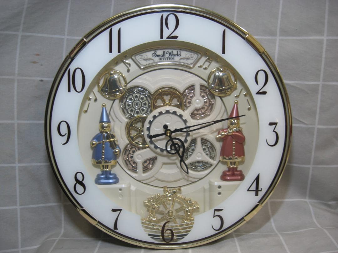 リズム スモールワールド 電波からくり時計 18曲メロディ入り 4MN490RH