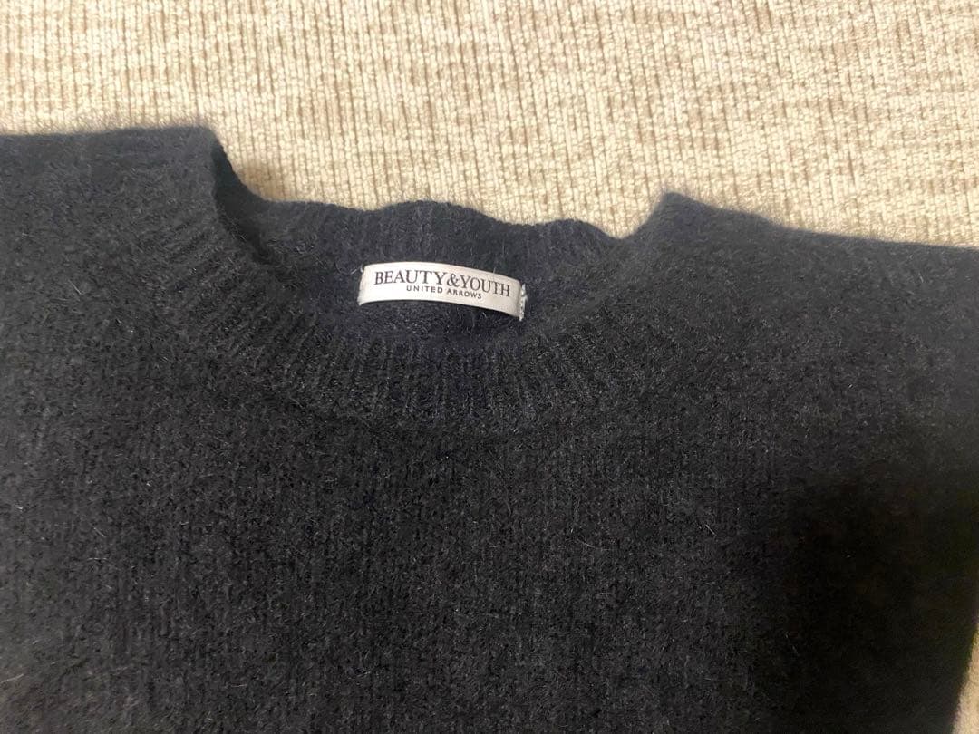 BEAUTY&YOUTH フォックスカシミヤブレンドクルーネックニット