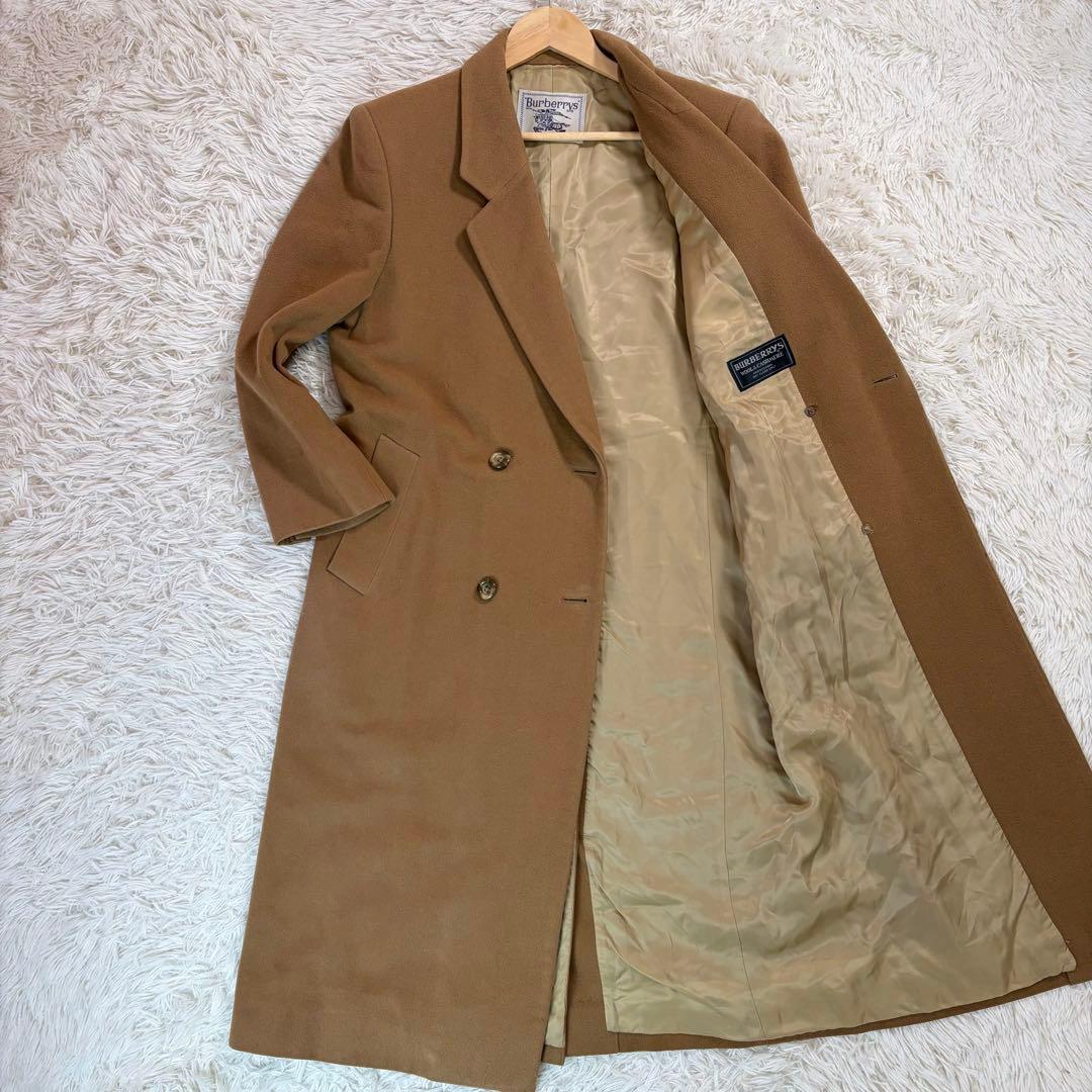 美品/L〜✨BURBERRY ダブルフェイス カシミヤ ダブルチェスターコート