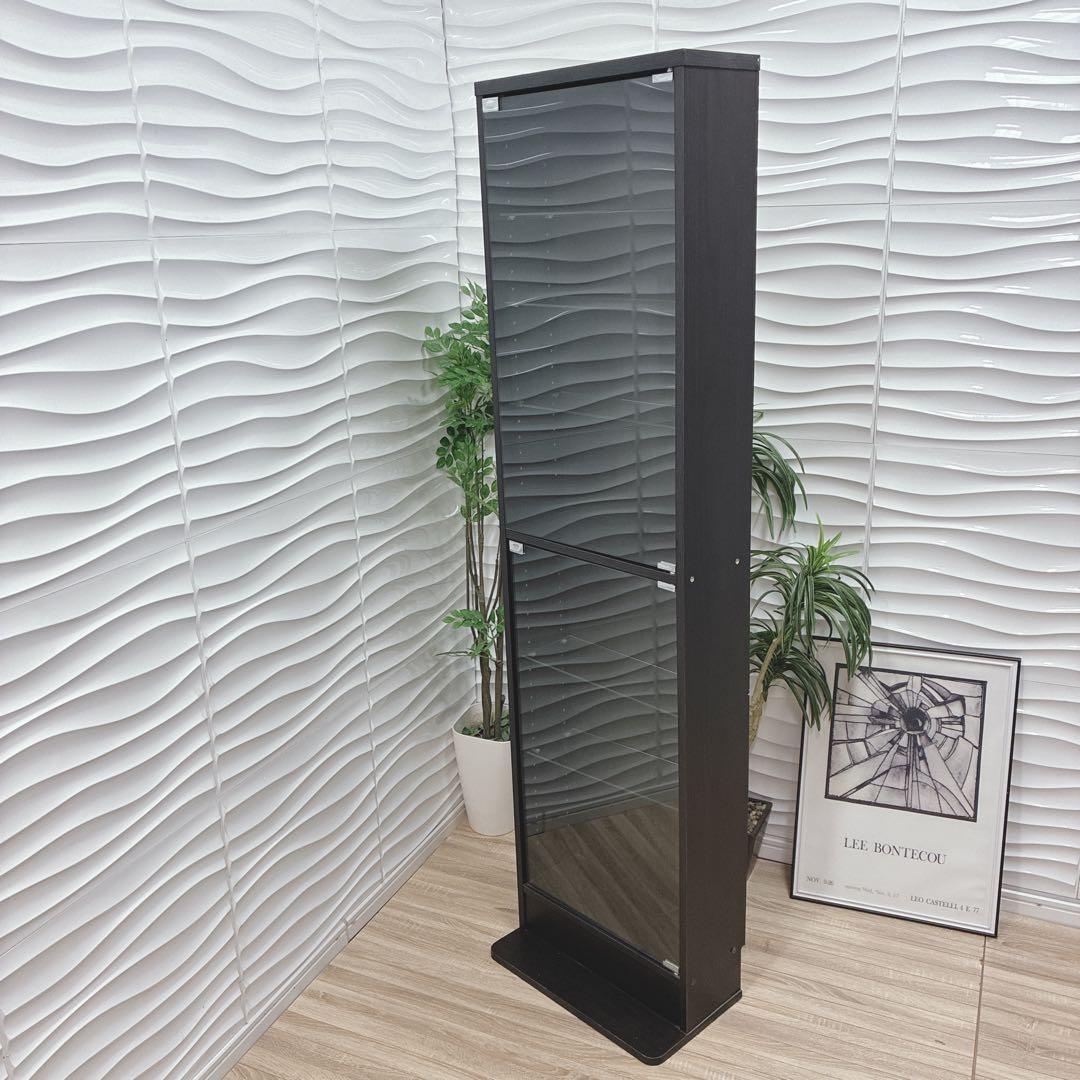 ③大阪府 神戸市 配達料無料！◇不二貿易◇ガラスコレクションケース◇ハイタイプ