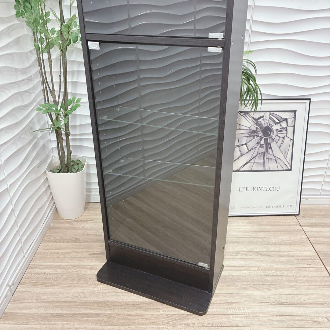 ③大阪府 神戸市 配達料無料！◇不二貿易◇ガラスコレクションケース◇ハイタイプ