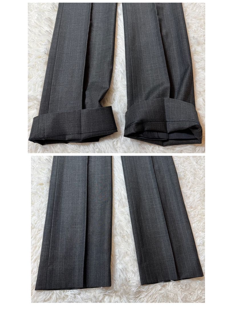 美品 バーバリーロンドン パンツスーツ セットアップ 1つボタン 薄いストライプ