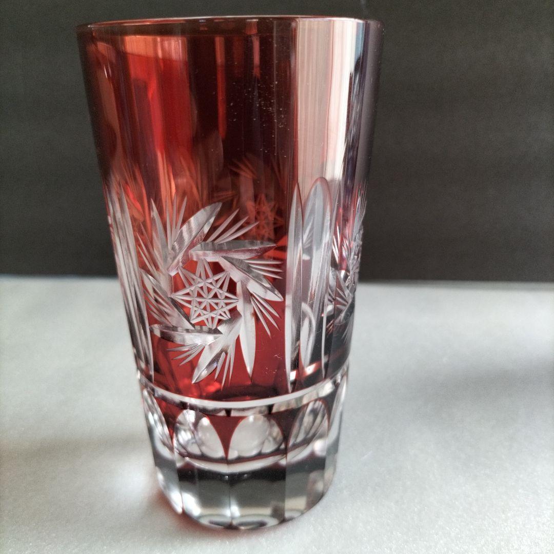 青森伝統工芸品　津軽びいどろ 　金彩碧瑠璃酒器セット　正倉院古色タンブラーセット