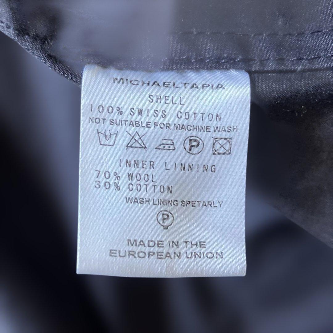 MICHAEL TAPIA マイケルタピアステンカラーコートネイビーSサイズ