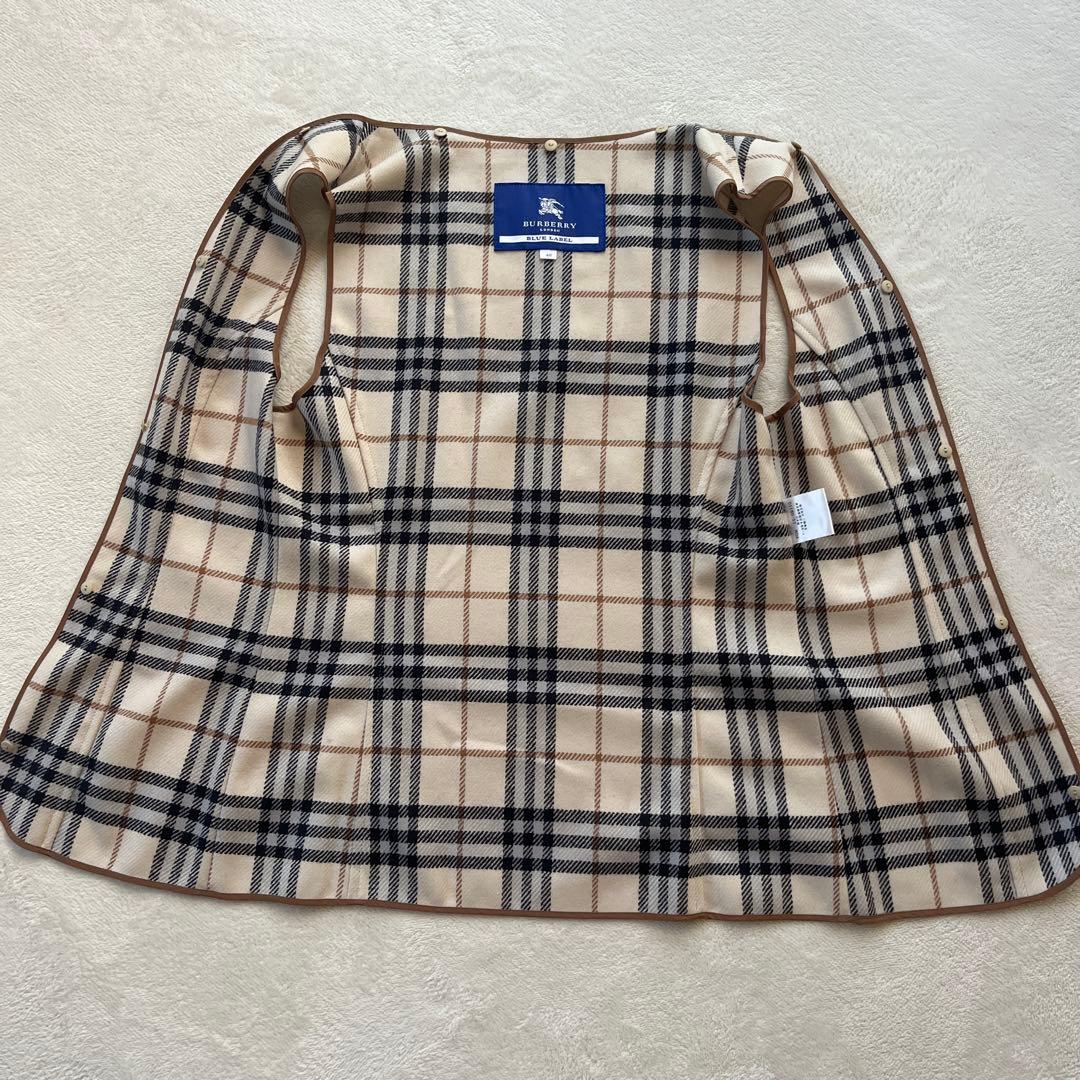 バーバリー　ブルーレーベル　ショート　トレンチコート　ベルト　ノバチェック