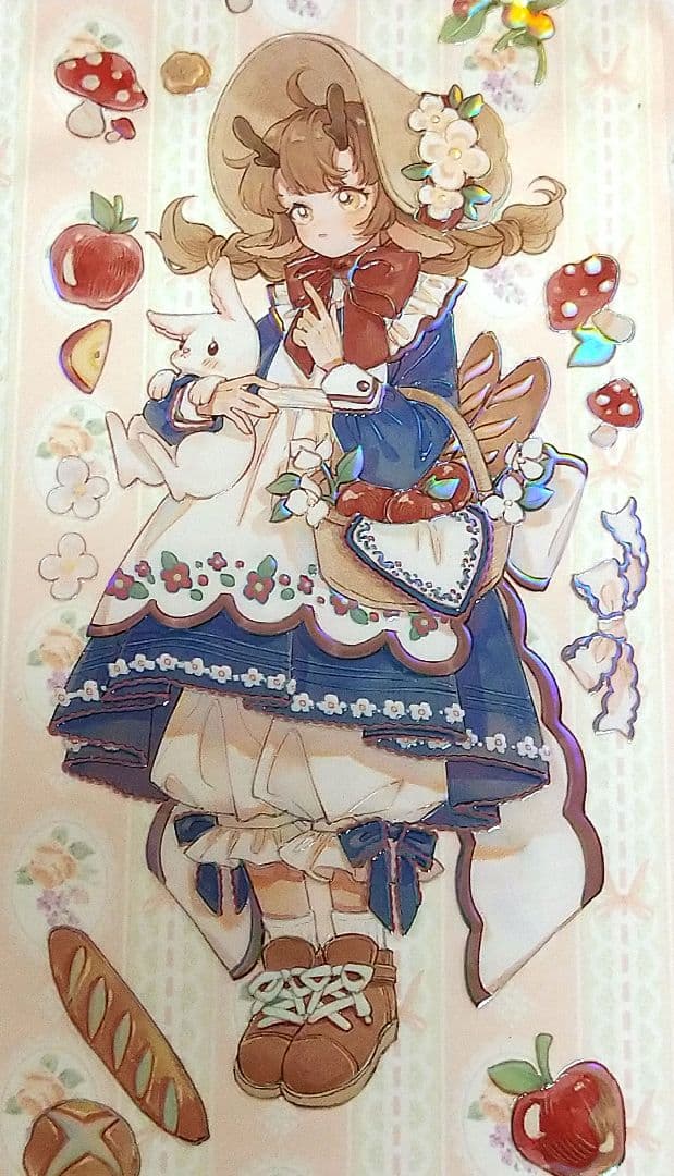 J766＃遇見童話(虹光)星島記切り売り海外人物マステ女の子