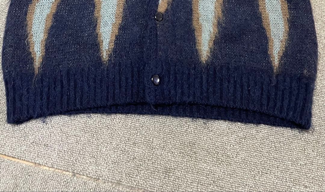 【Needles】モヘアカーディガン フレイム柄 Sサイズ