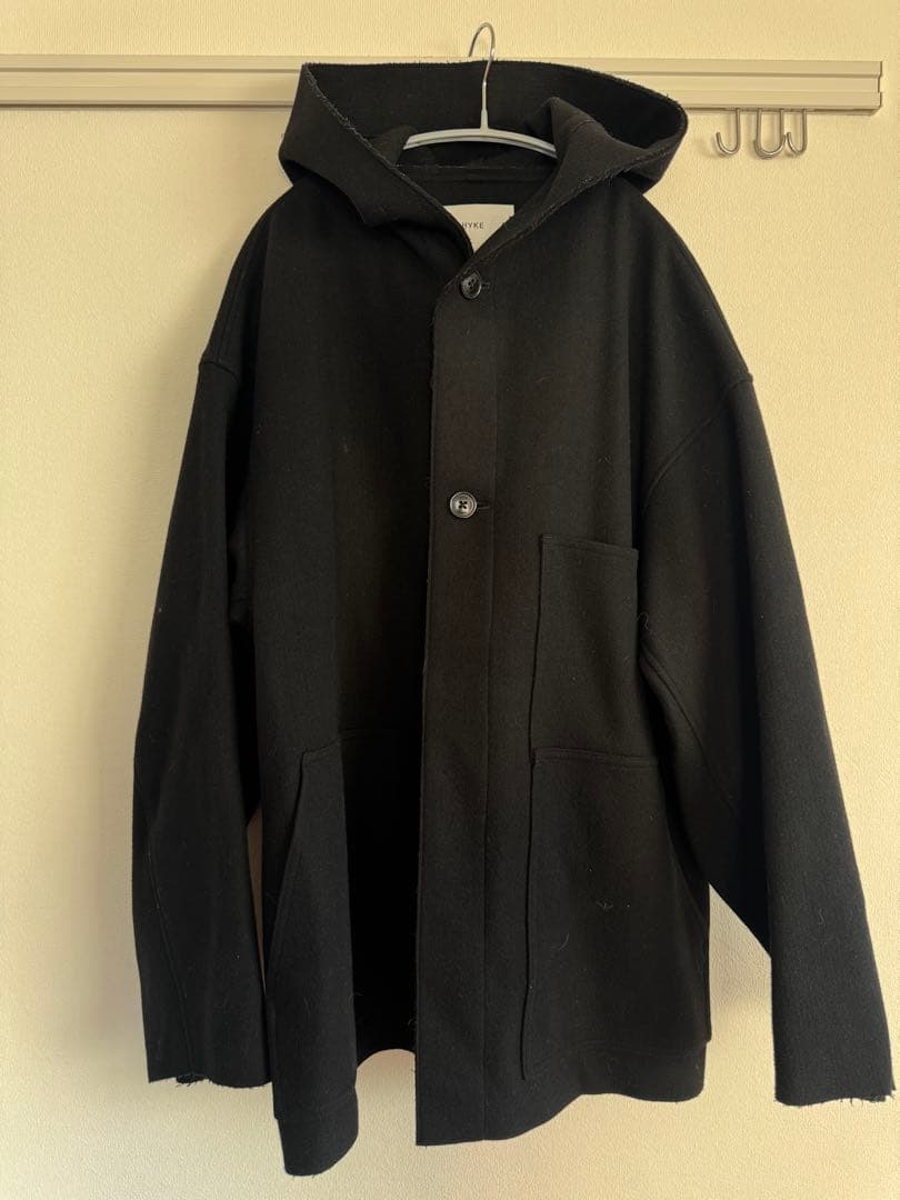 ジャケット・アウター HYKE HOODED WORK COAT Black SIZE5