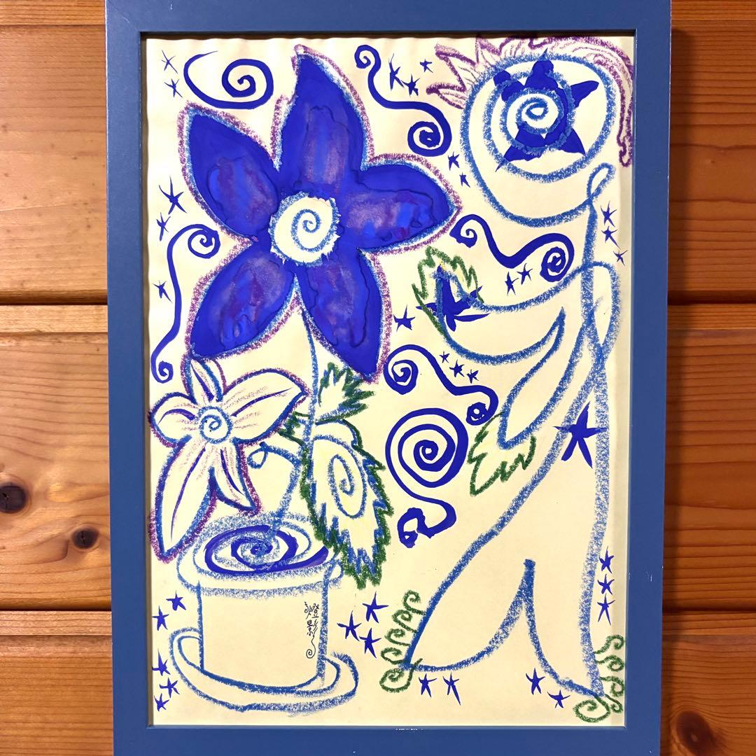 絵画⭐︎花と人