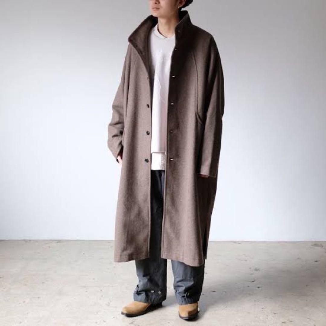 BASISBROEK GREAT ウールスタンドカラーロングコート