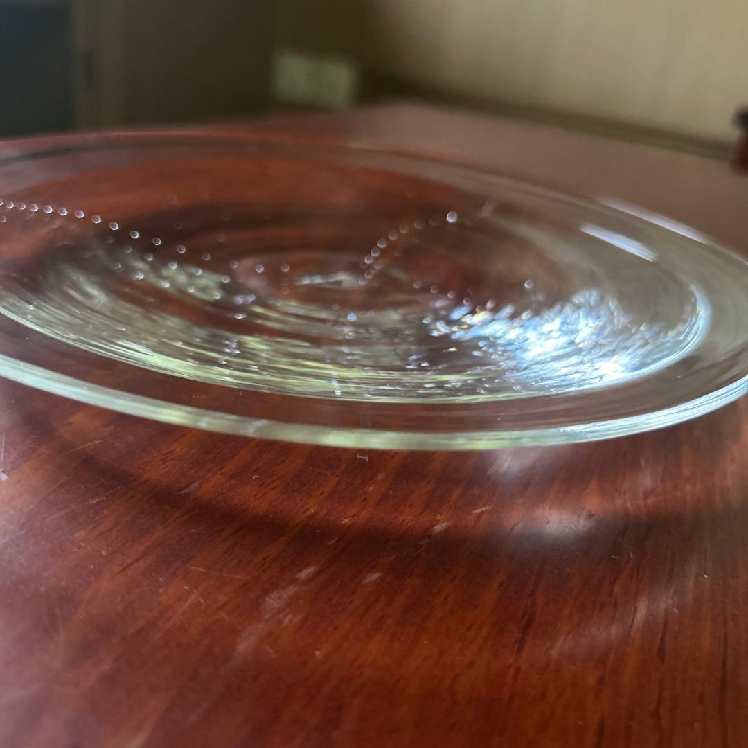 新品◆74 荒川尚也　23.5cm ゆらぎ皿 大皿プレート2枚笛吹ガラス　晴耕社