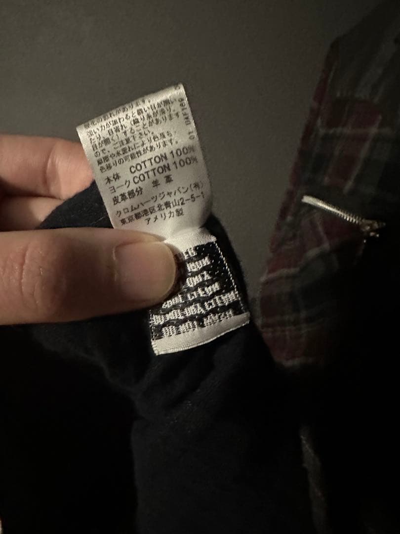 Chrome Hearts チェック シャツ ウエスタン JVPレザー