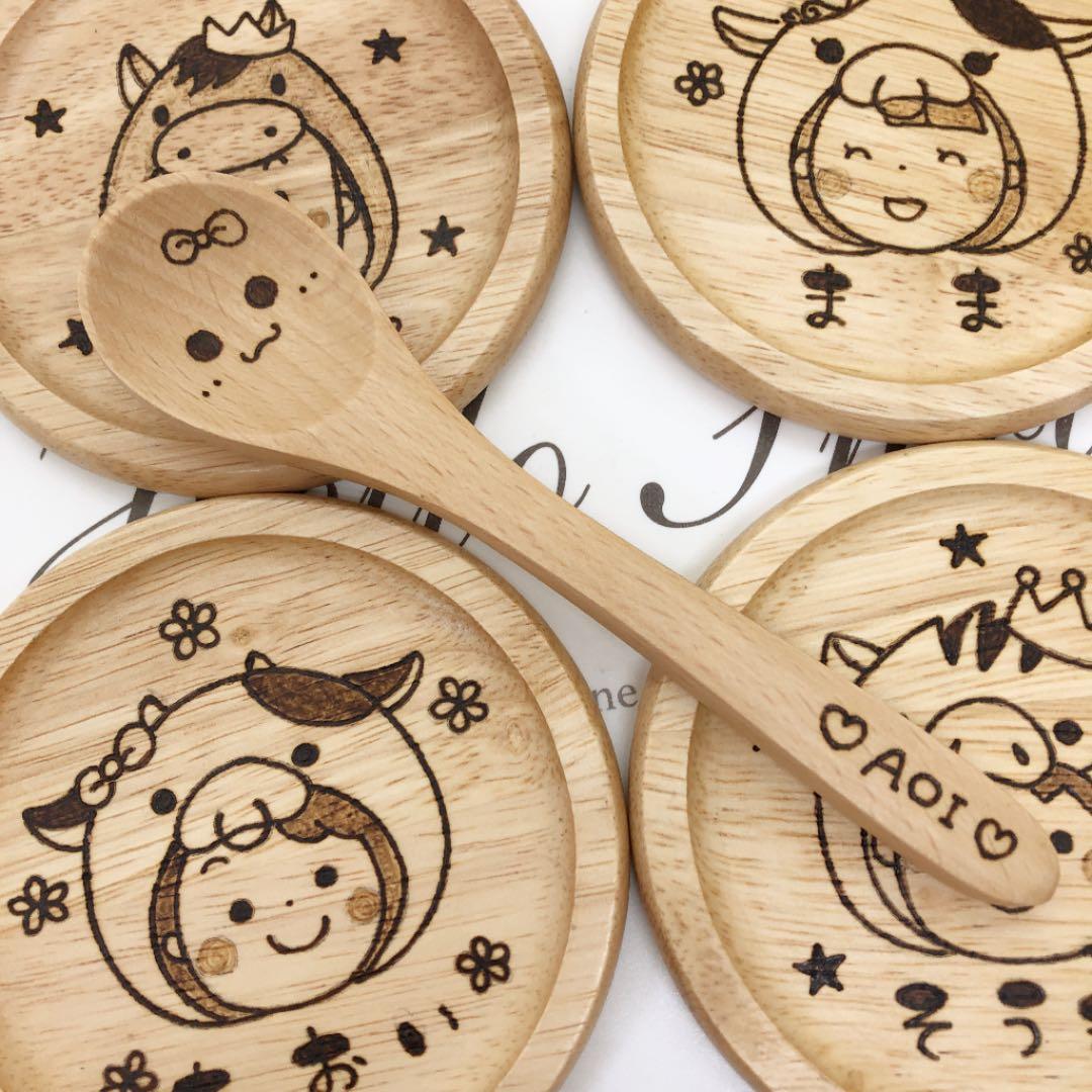 確認⸜(*ˊᗜˋ*)⸝♡ 干支着ぐるみ・木製コースター