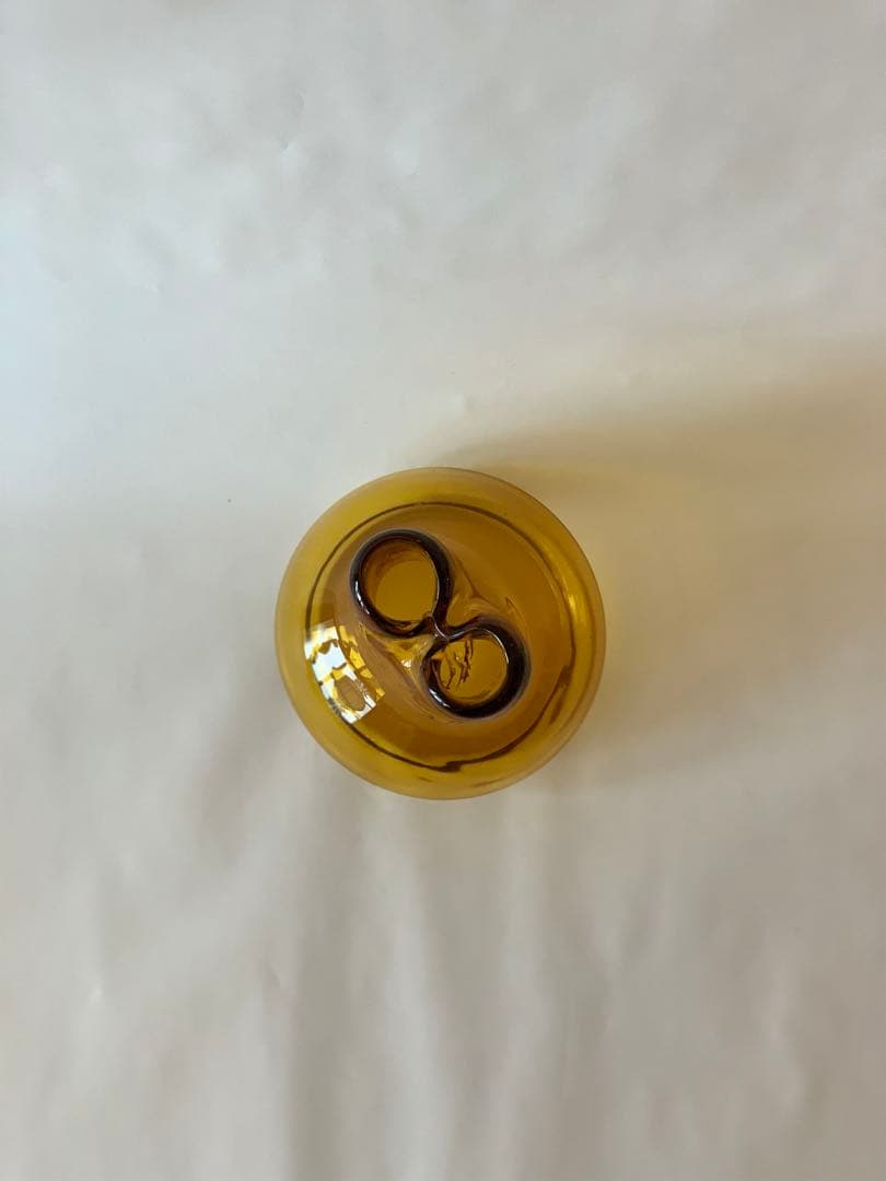 アンバー　フラワーベース　花瓶　ビンテージ