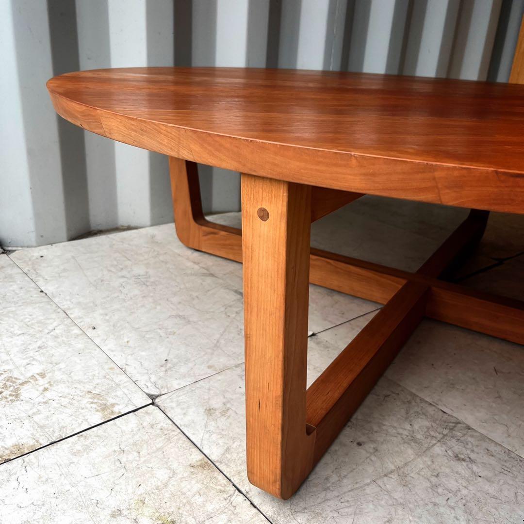 取付無料！マスターウォール ヘヴン 天然無垢材北欧風ラウンドリビングテーブル✨