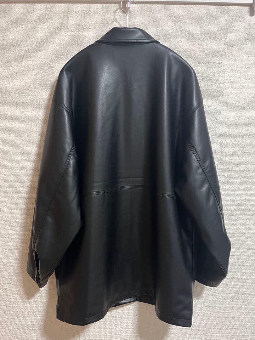 美品【lit】 Fake Leather Coveralls Jacket