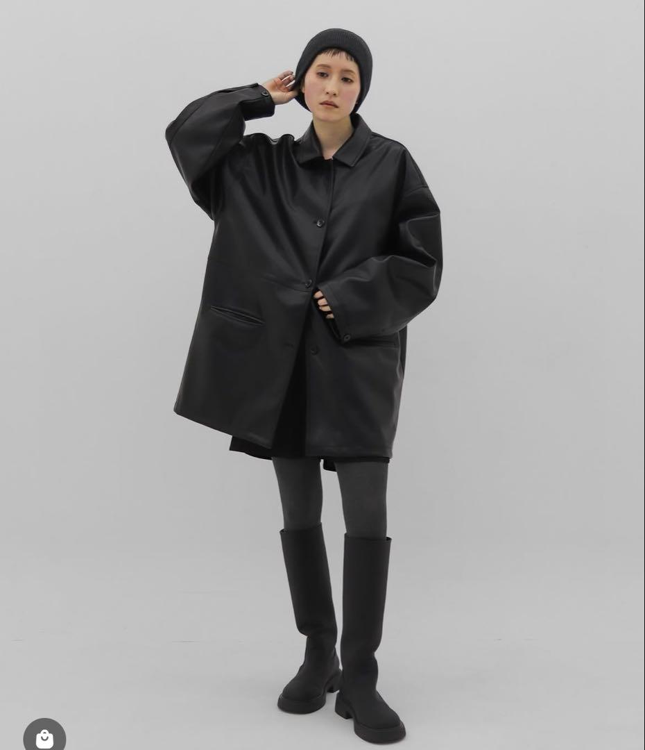 美品【lit】 Fake Leather Coveralls Jacket