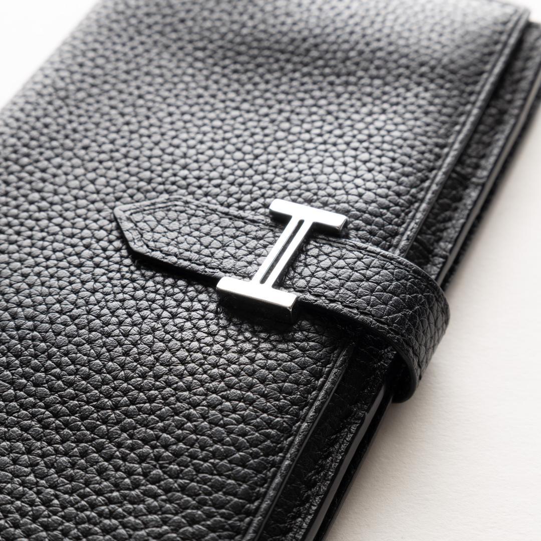 エルメス ベアンスフレ P刻印 ブラック レザーウォレット