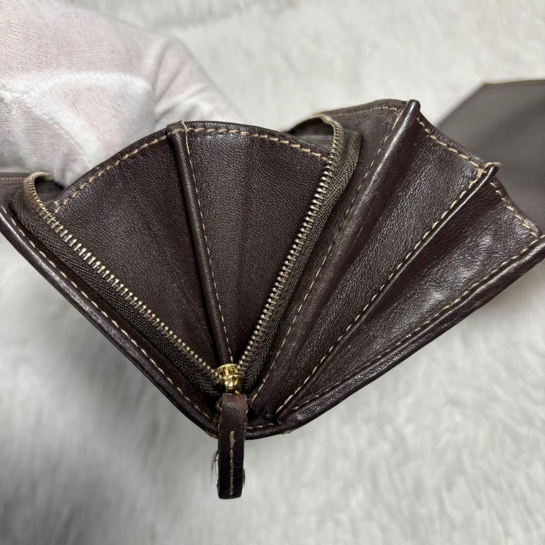 ✨美品✨ グッチ GGキャンバス インターロッキング ラブリーハート 長財布 茶