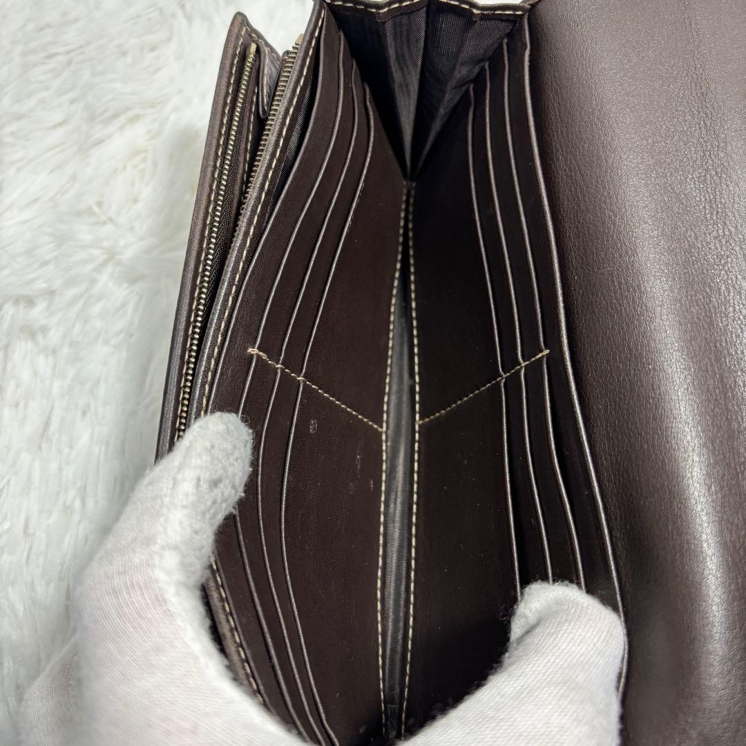 ✨美品✨ グッチ GGキャンバス インターロッキング ラブリーハート 長財布 茶