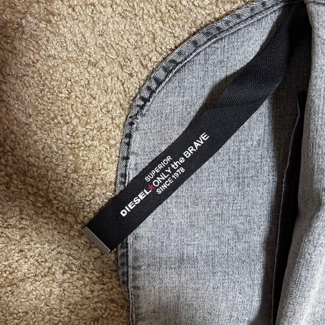 DIESEL チェック柄 デニム長袖シャツ