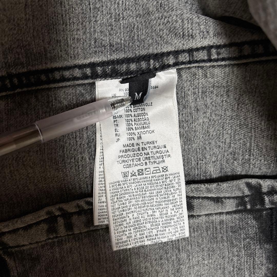 DIESEL チェック柄 デニム長袖シャツ