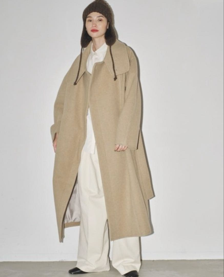 TODAYFUL Standcollar Wool Coat 36（オリーブ）