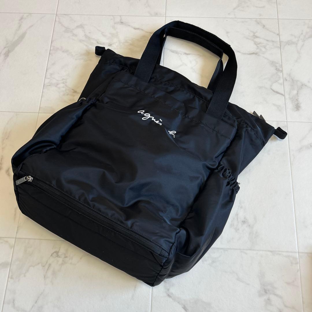 美品☆アニエスベー 大容量 マザーズバッグ 2way