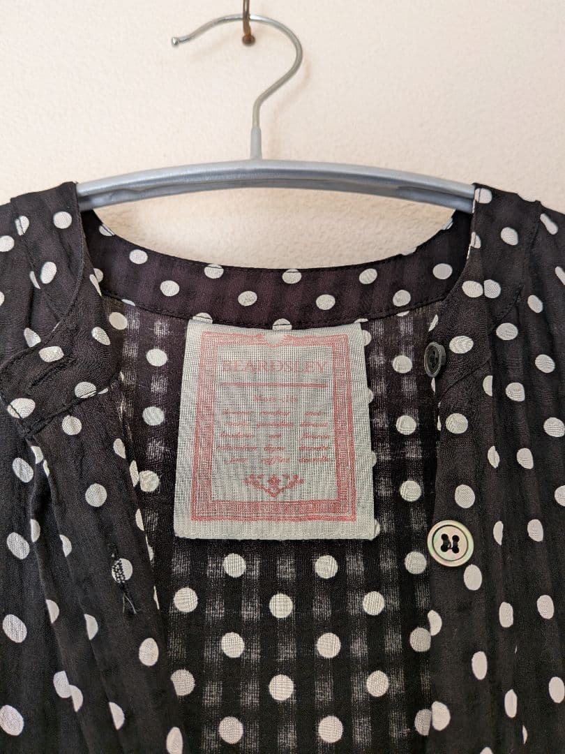 ビアズリー BEARDSLEY ドットギャザーワンピース　ロング